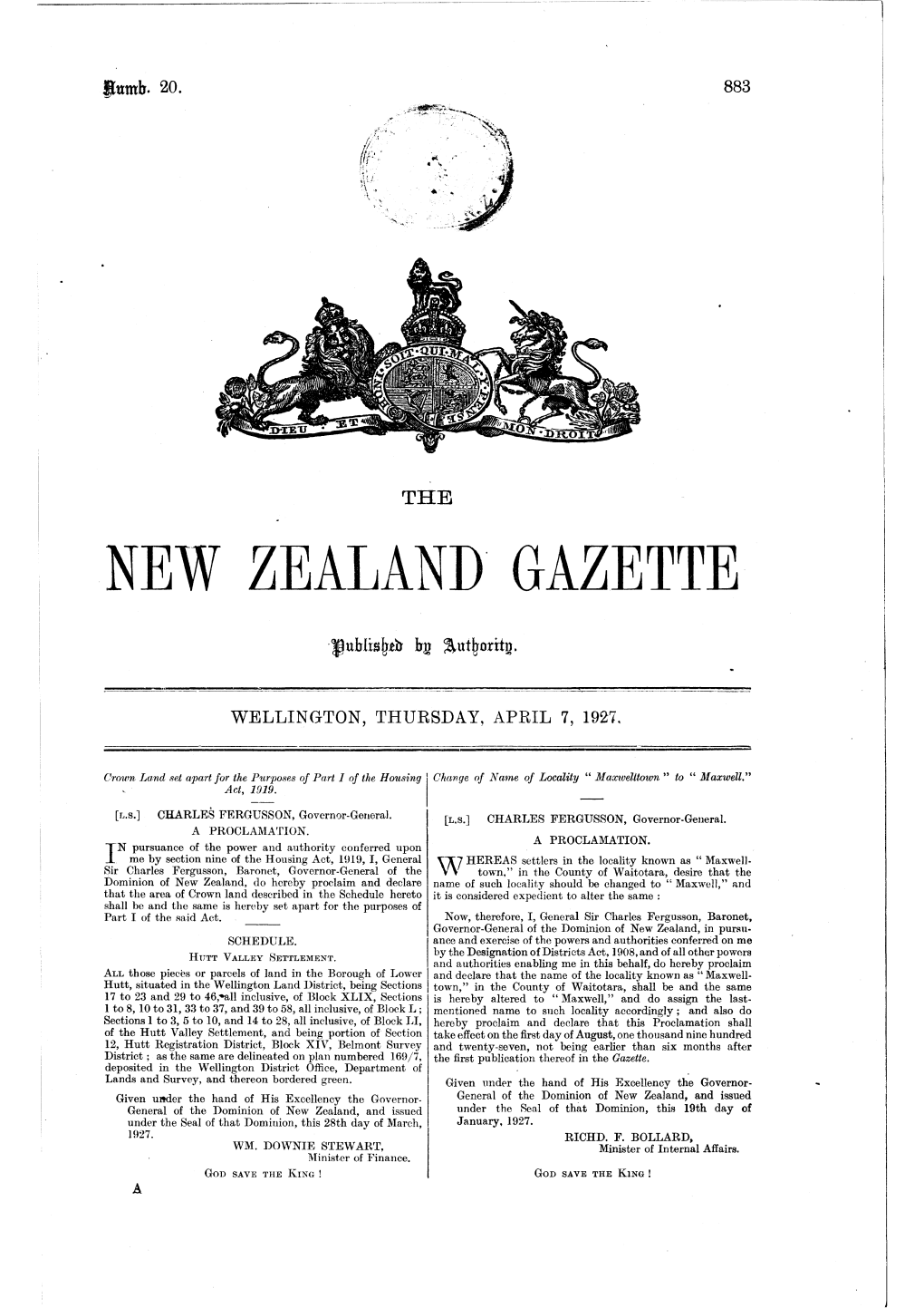 New Zealand· Gazette