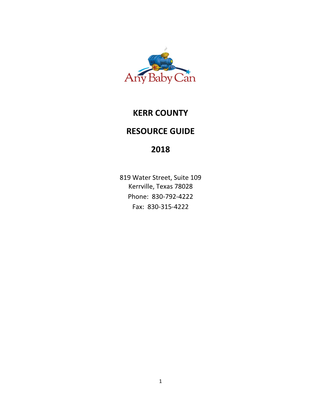 Kerr County Resource Guide 2018