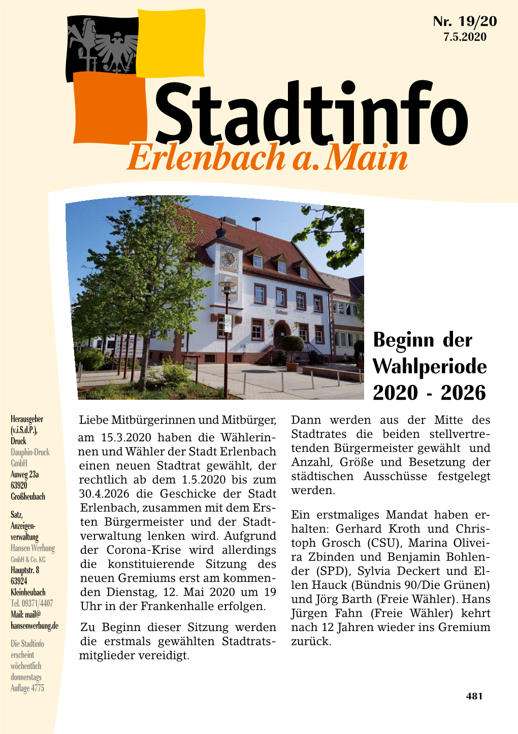 Amtsblatt Erlenbach KW 19-2020