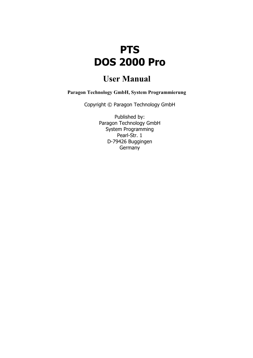 PTS DOS 2000 Pro