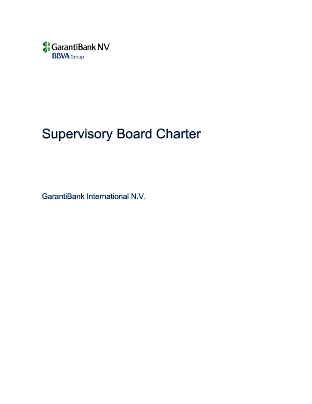 Supervisory Board Charter July 2018