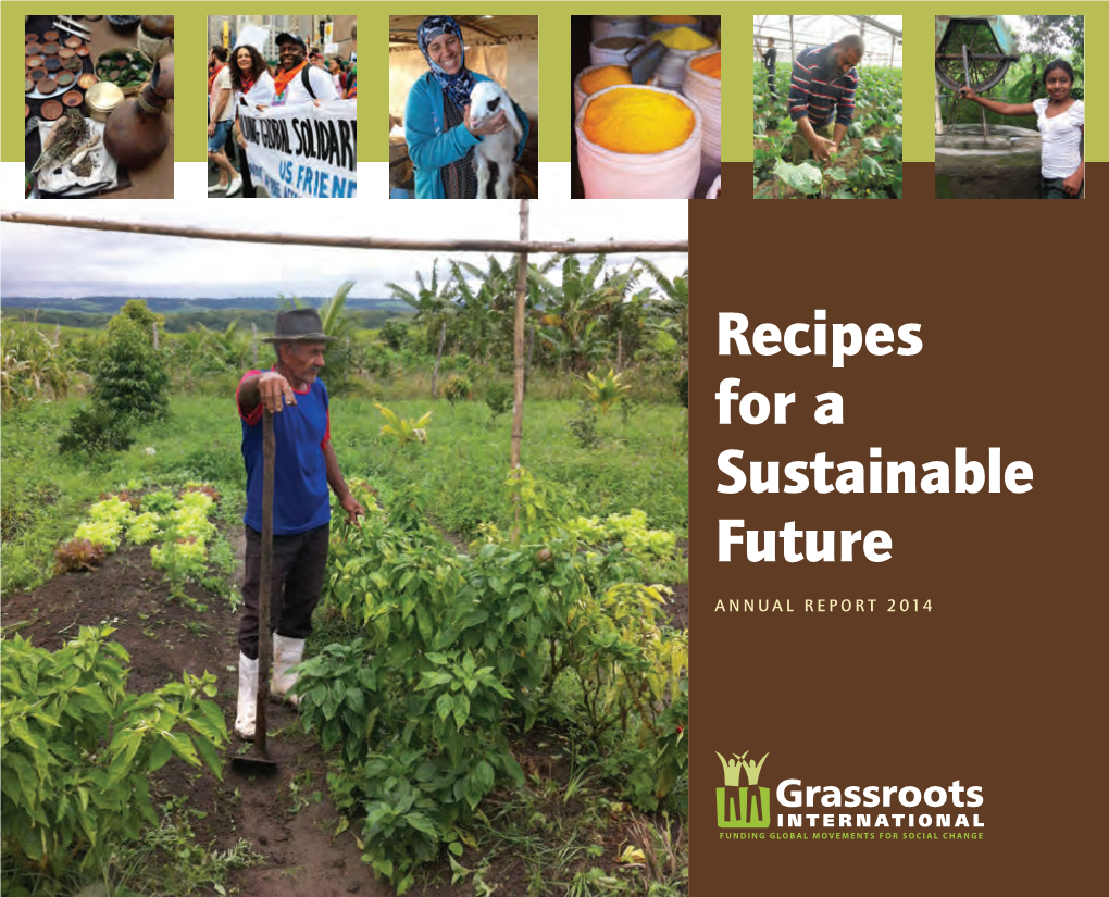 Recipes for a Sustainable Future