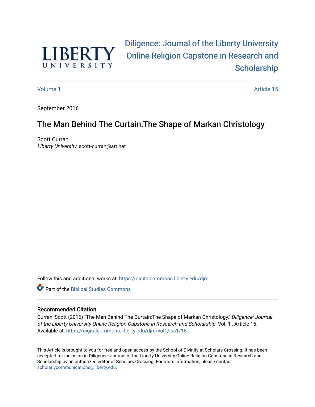 The Man Behind the Curtain:The Shape of Markan Christology