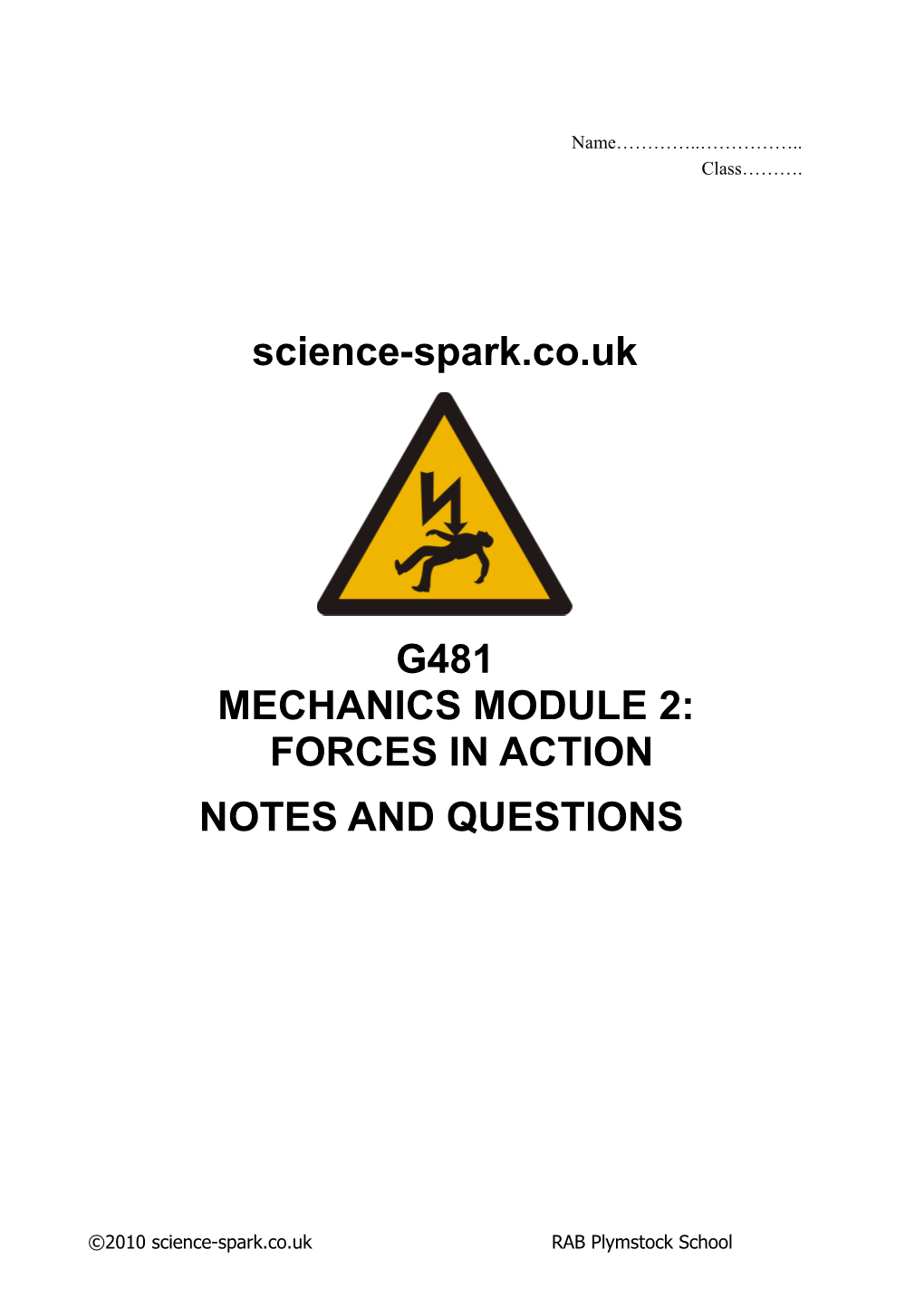 NOTES and QUESTIONS Lesson 15 and 16 Notes Newton S 2Nd Law