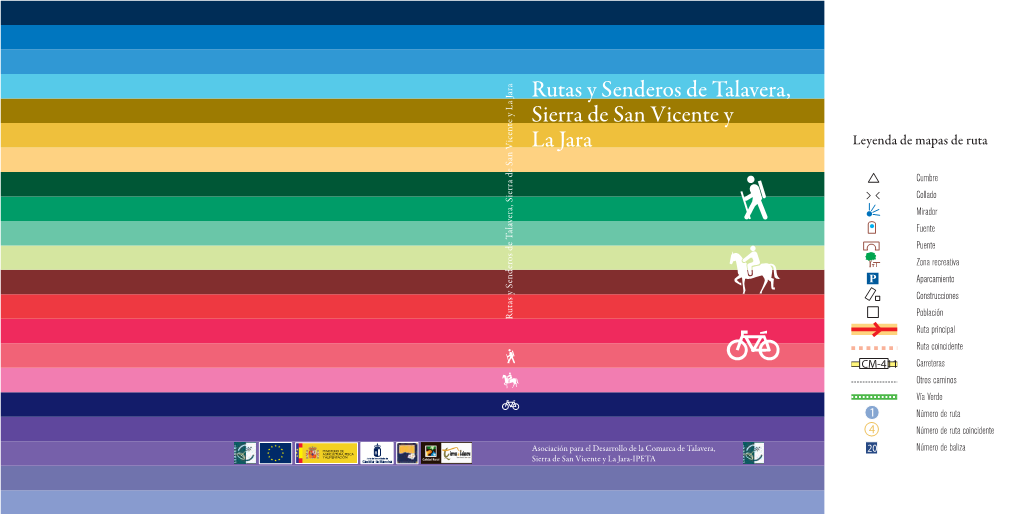 Rutas Y Senderos De Talavera, Sierra De San Vicente Y La Jara Leyenda De Mapas De Ruta