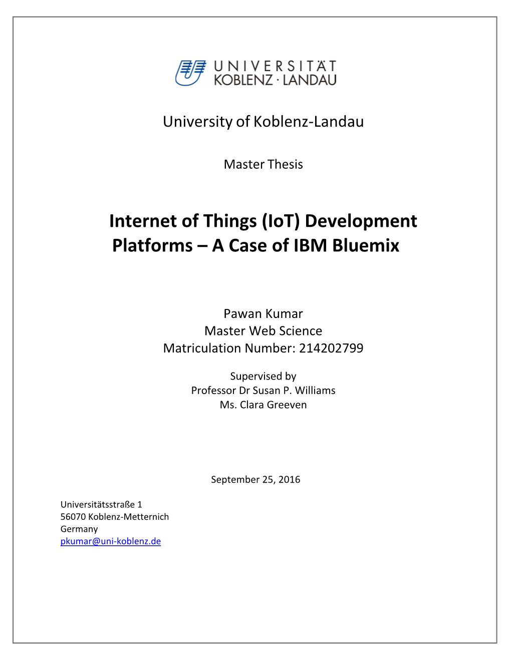 Iot Development Platforms – a Case of IBM Bluemix