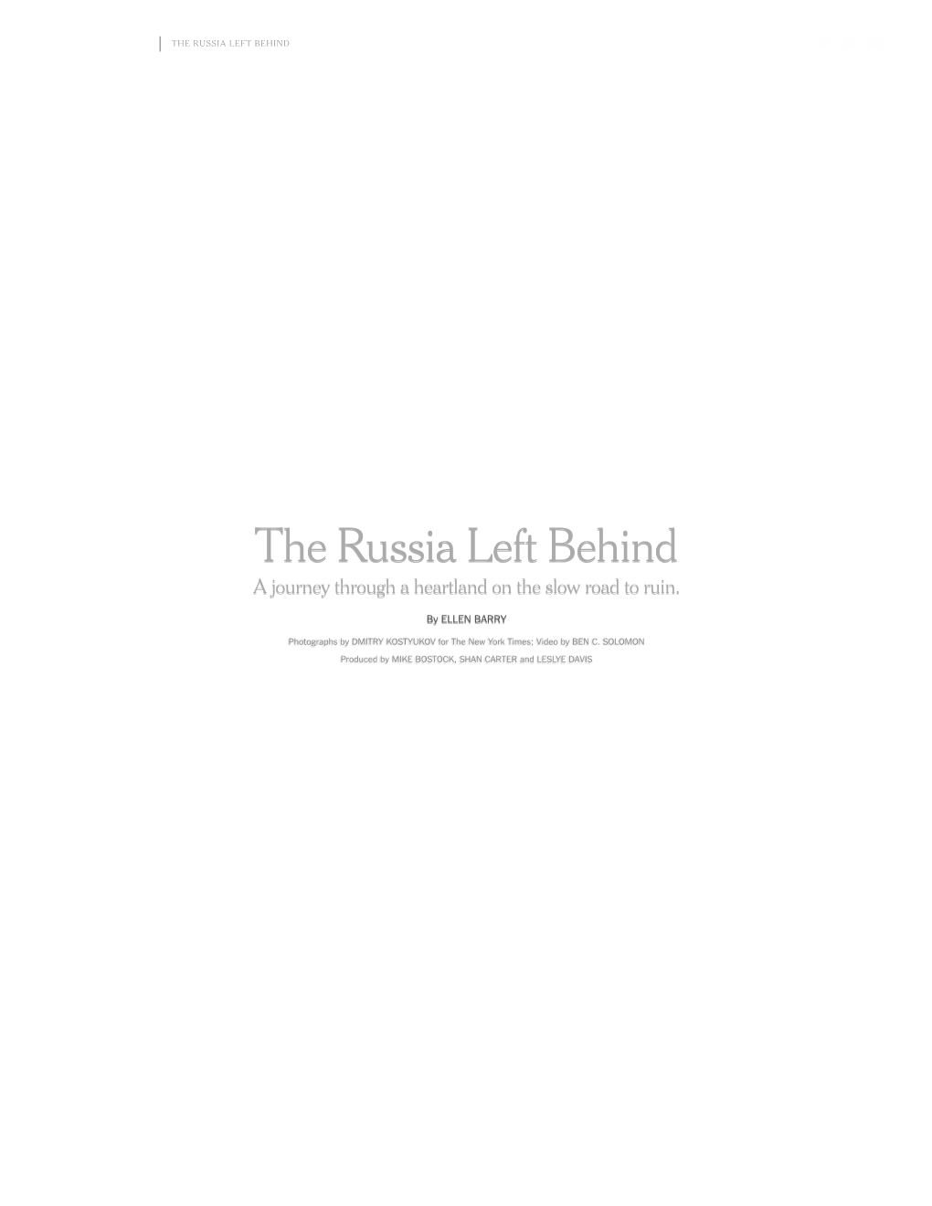 The Russia Left Behind