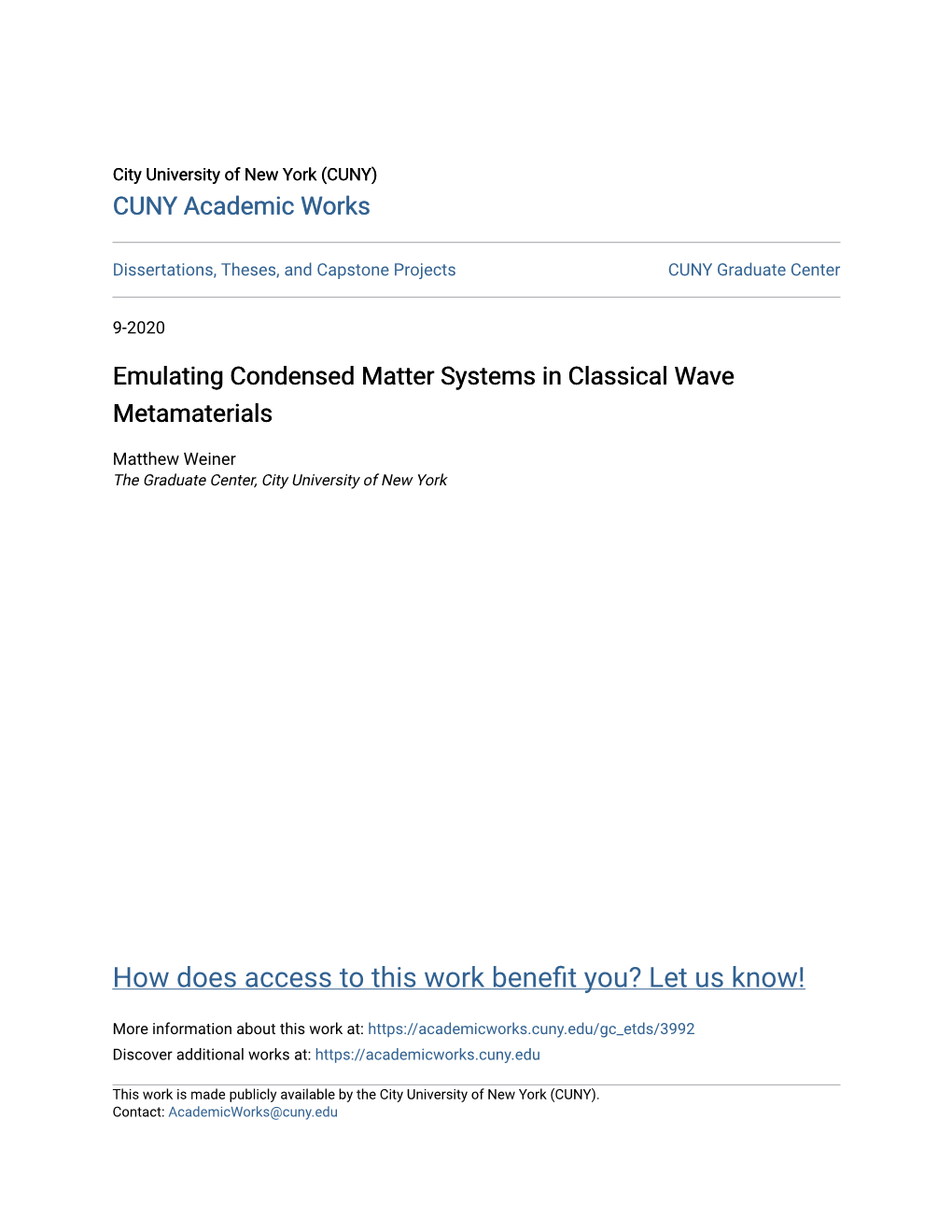 Emulating Condensed Matter Systems in Classical Wave Metamaterials