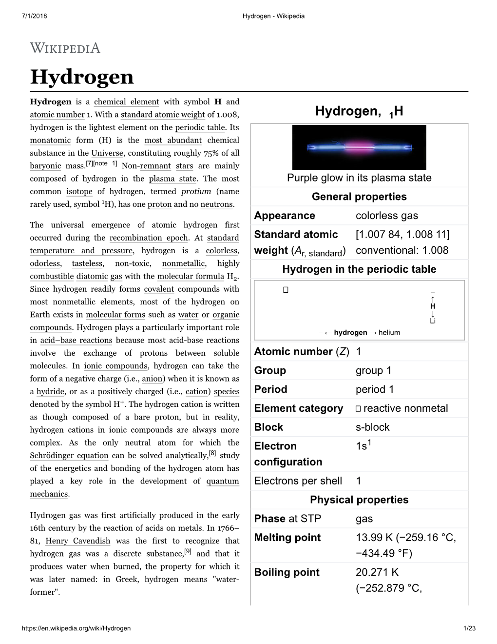Hydrogen - Wikipedia