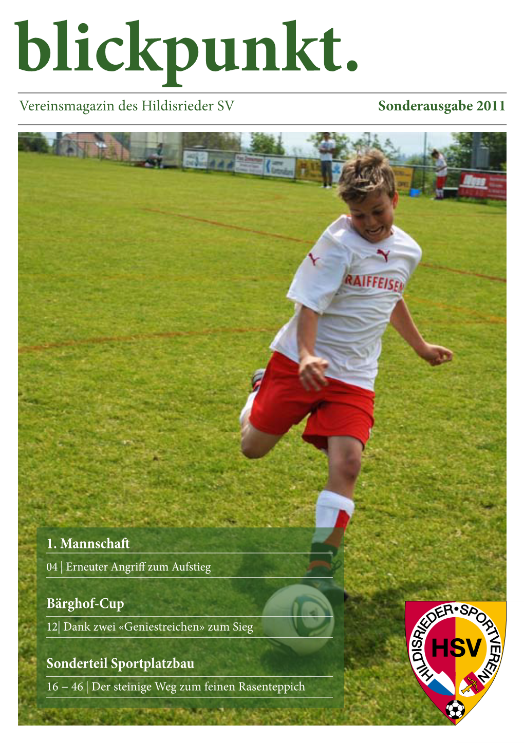 Blickpunkt. Vereinsmagazin Des Hildisrieder SV Sonderausgabe 2011