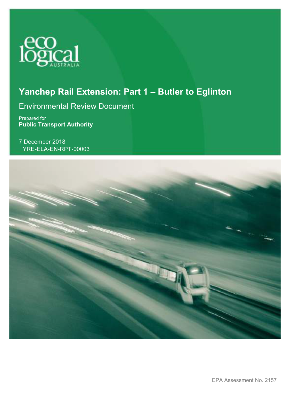 Yanchep Railway Extension Butler Station to Eglinton Preliminary Offsets Strategy