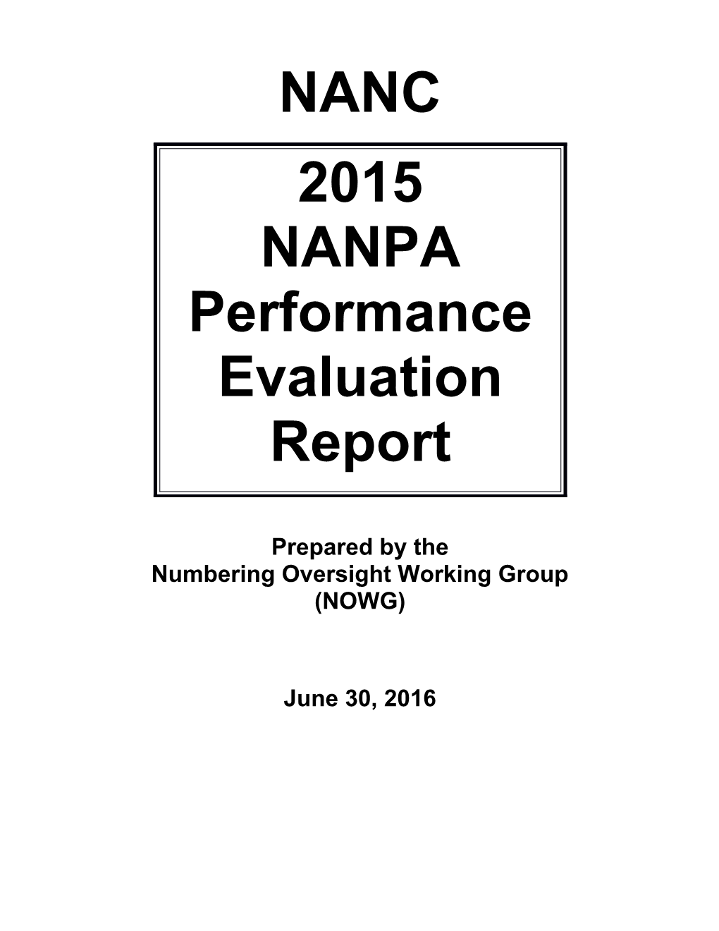 2010 NANPA Performance Evaluation Report s1