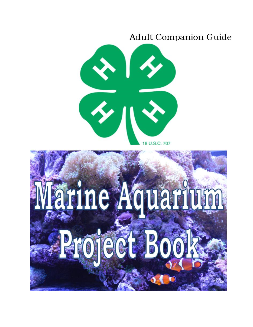 4-H Marine Aquarium Project Adult Partner's Guide