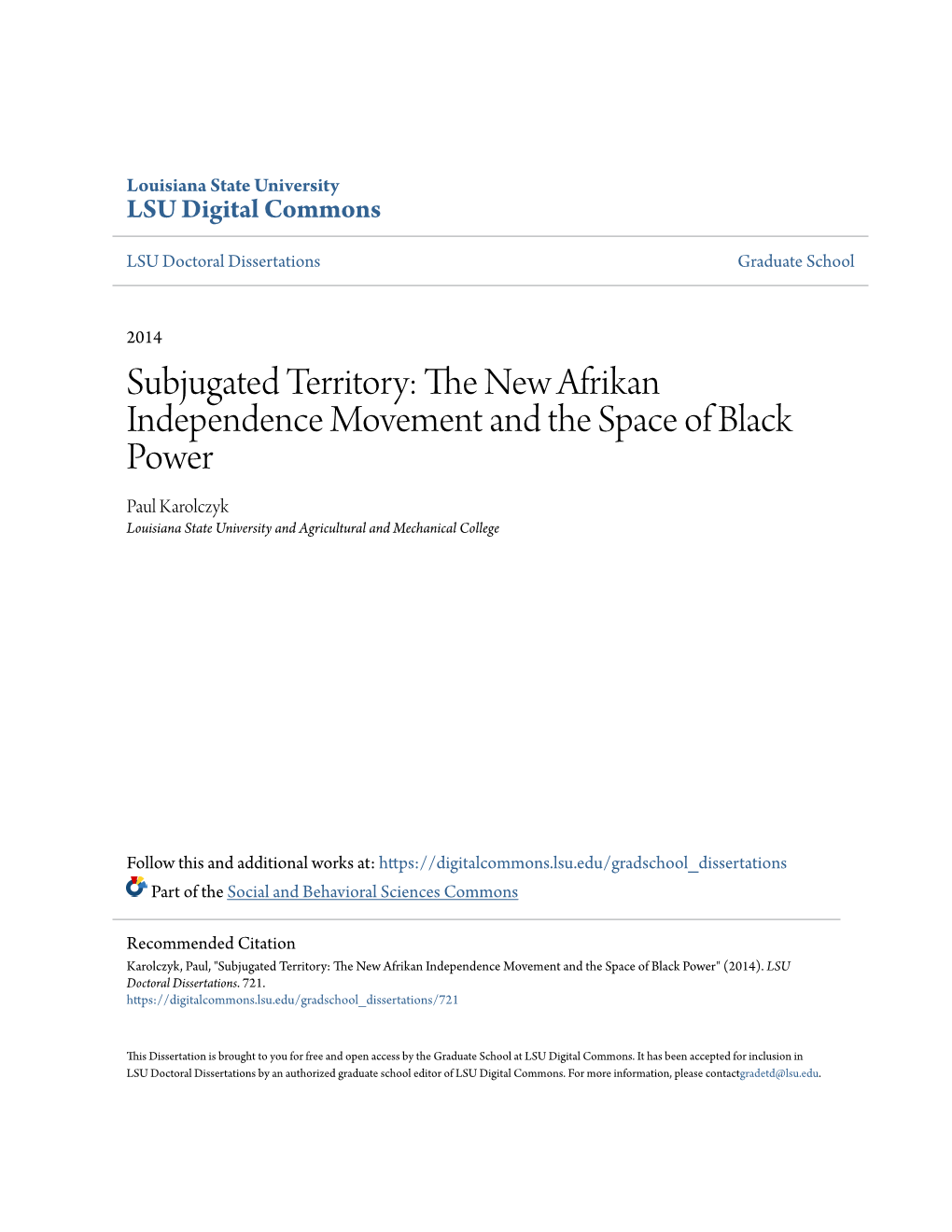 The New Afrikan Independence Movement and the Space of Black Power