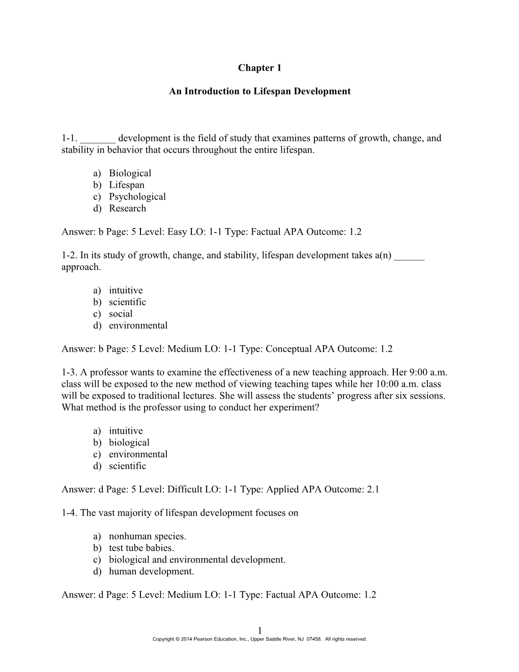 An Introduction to Lifespan Development