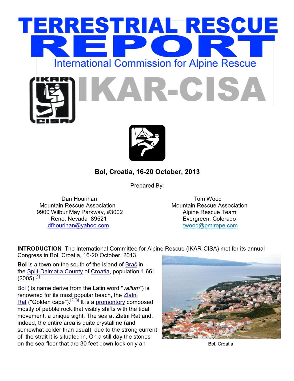 2013 ICAR Terrestrial Report