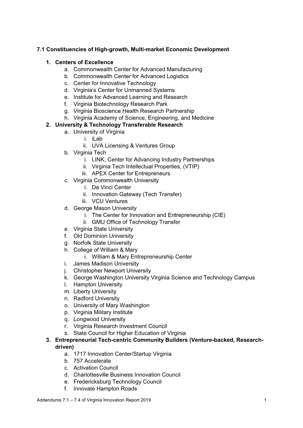 Constituencies of High-Growth, Multi-Market Economic Development