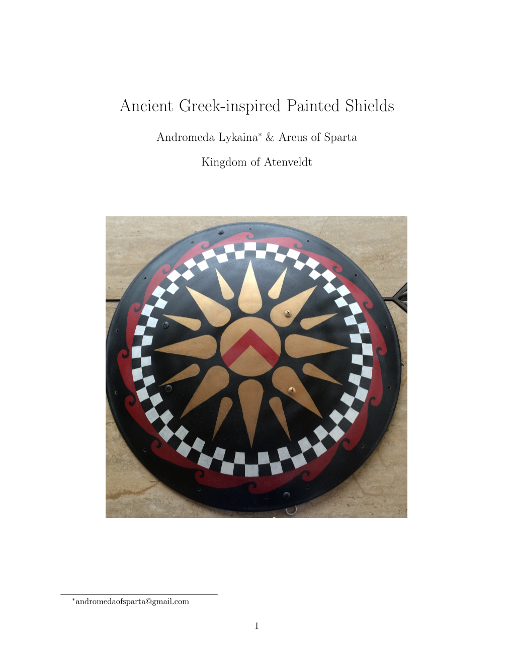 Ancient Greek-Inspired Painted Shields