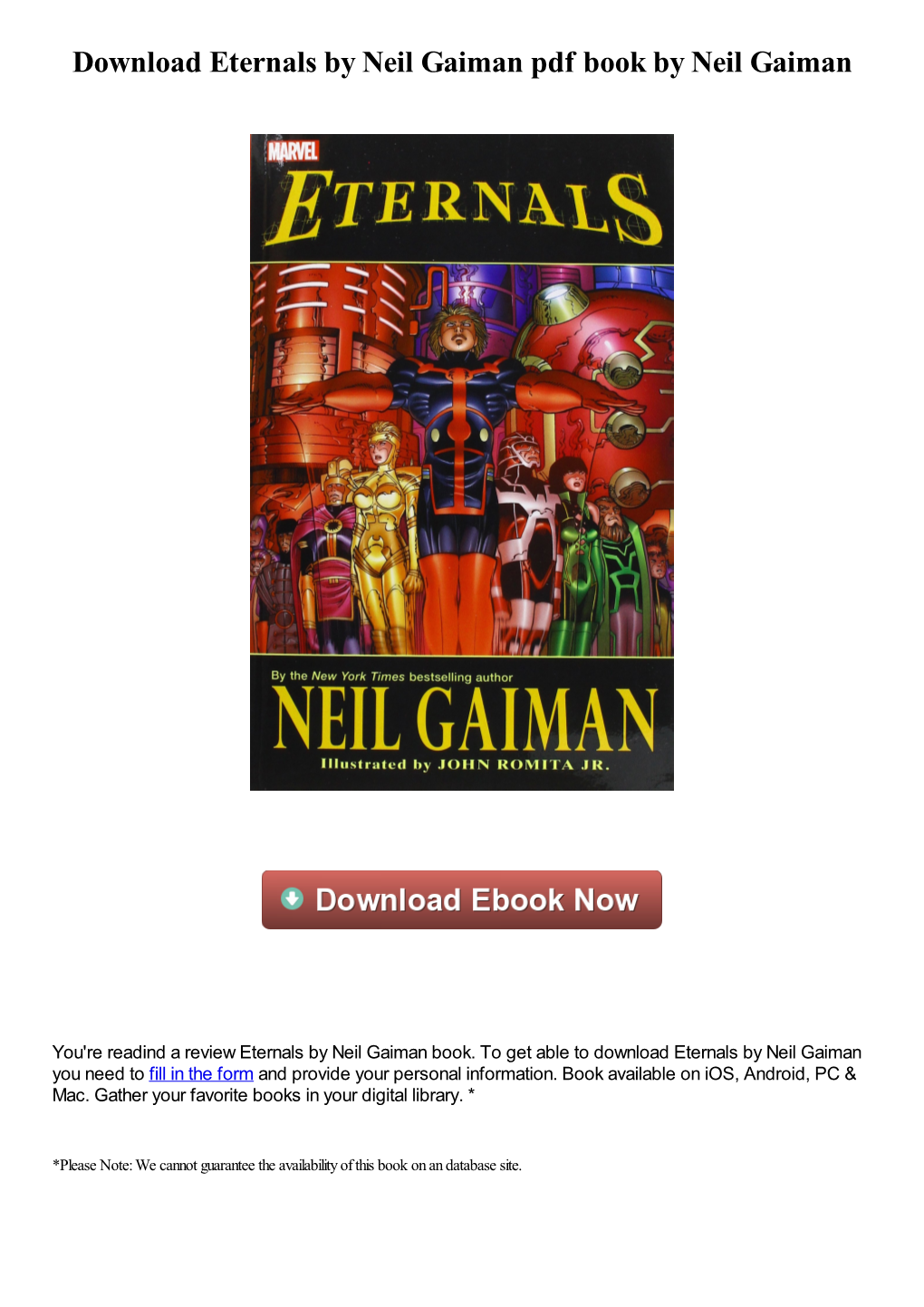 Eternals by Neil Gaiman by Neil Gaiman