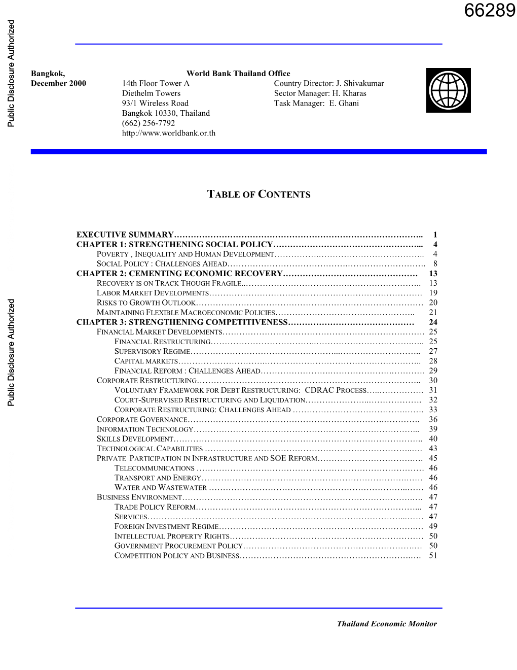 Thailand Economic Monitor