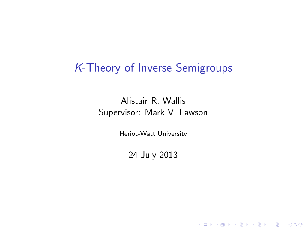 K-Theory of Inverse Semigroups