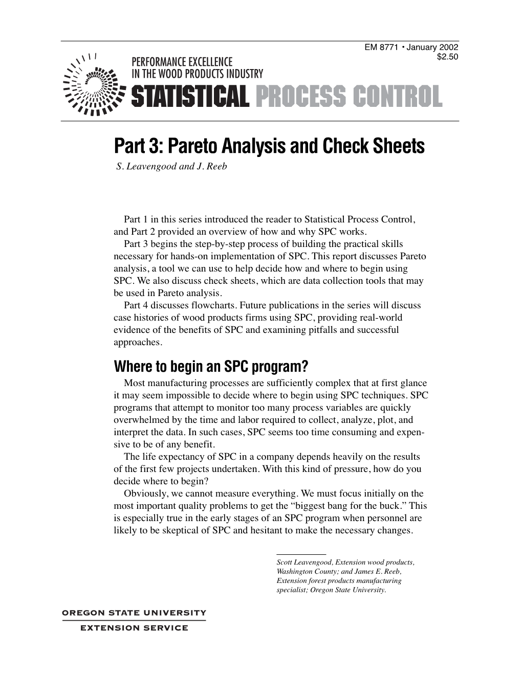 Pareto Analysis and Check Sheets S