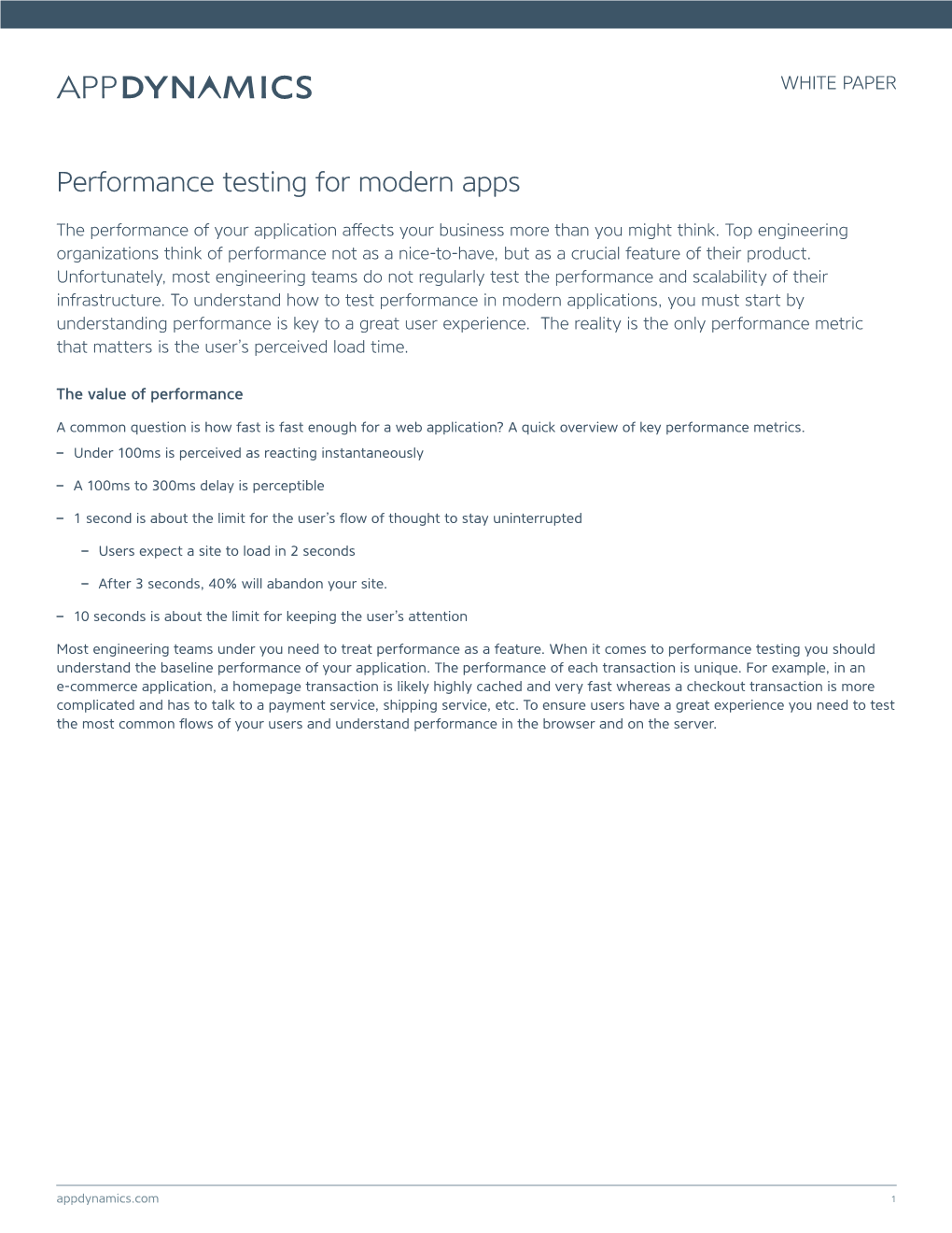 Performance Testing for Modern Apps