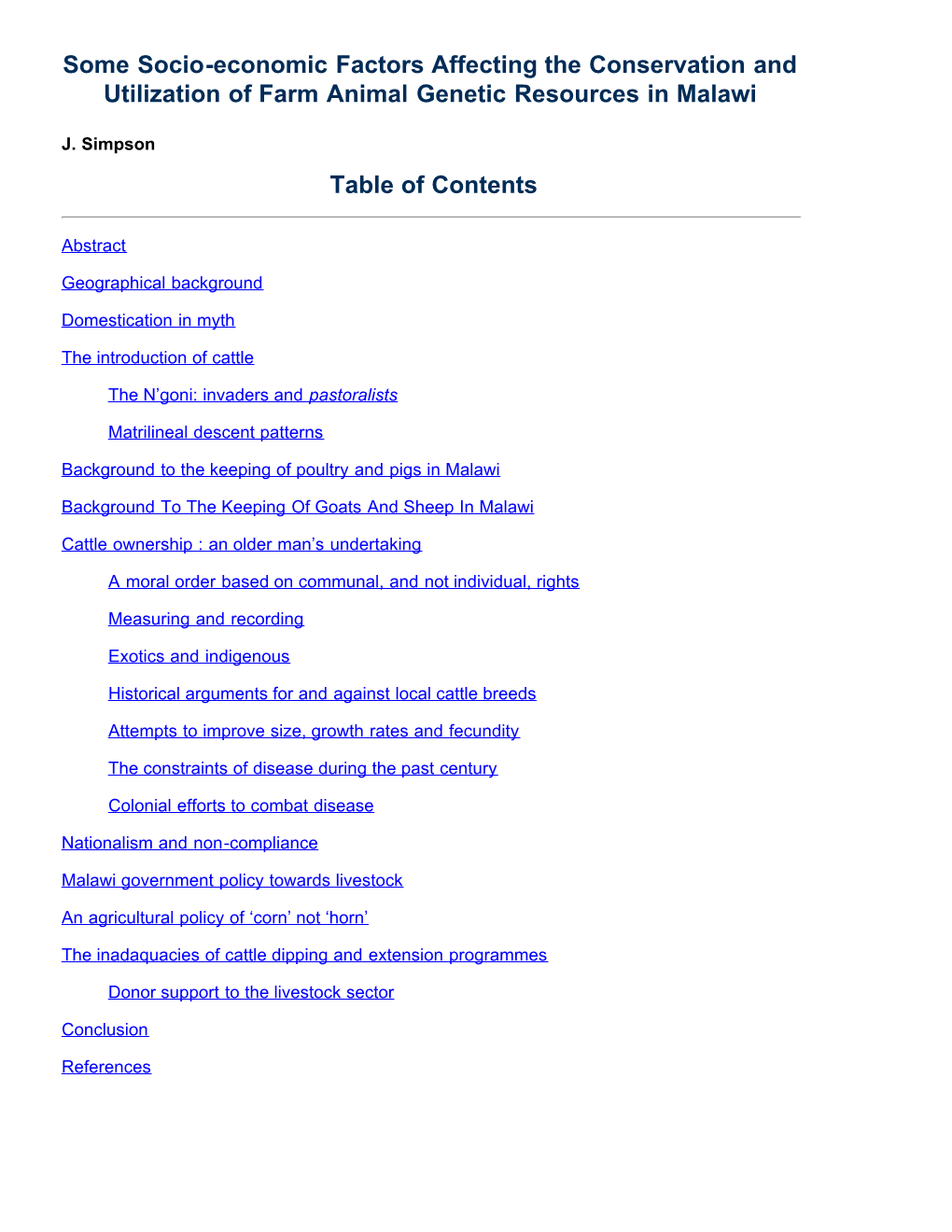 Table of Contents