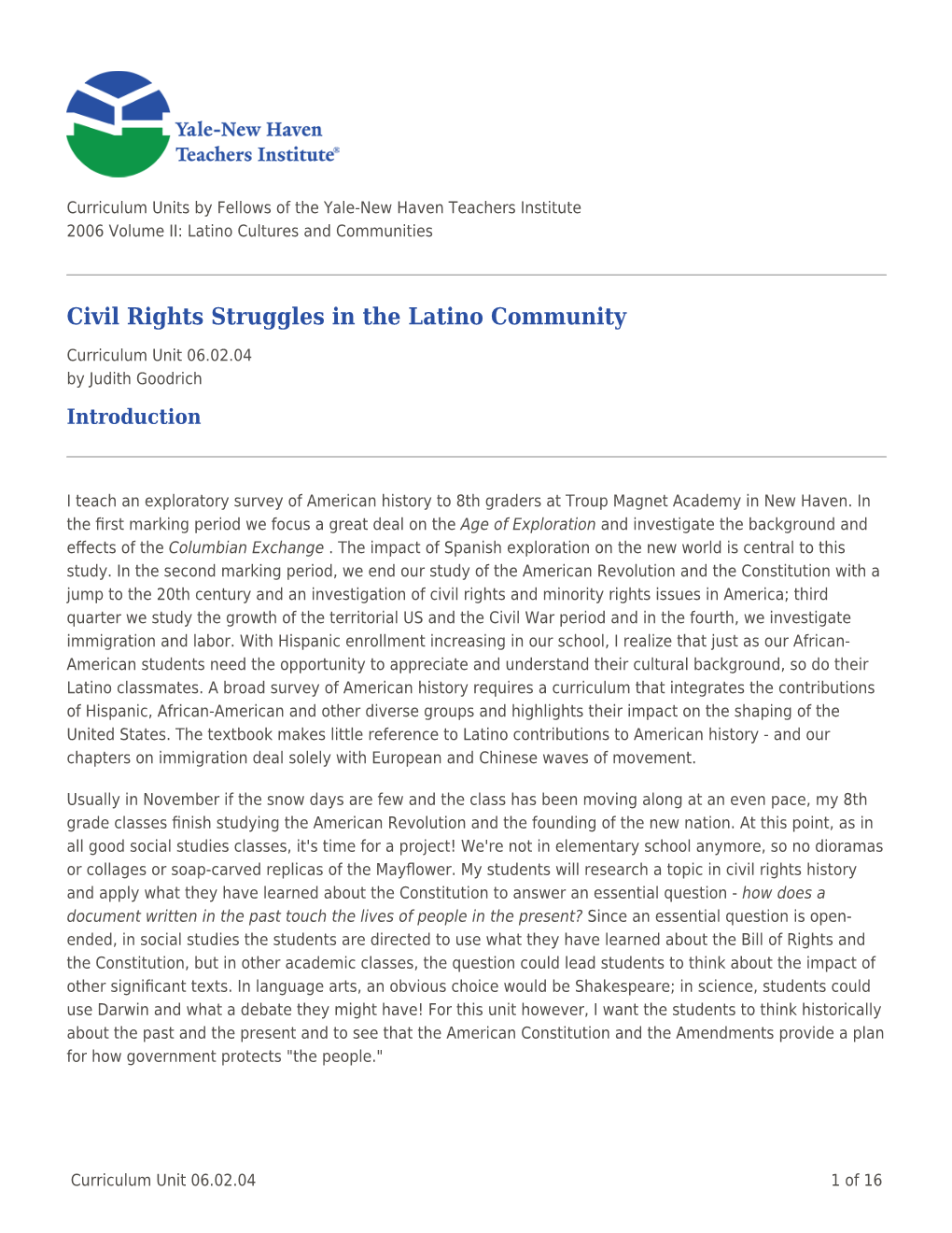 Civil Rights Struggles in the Latino Community