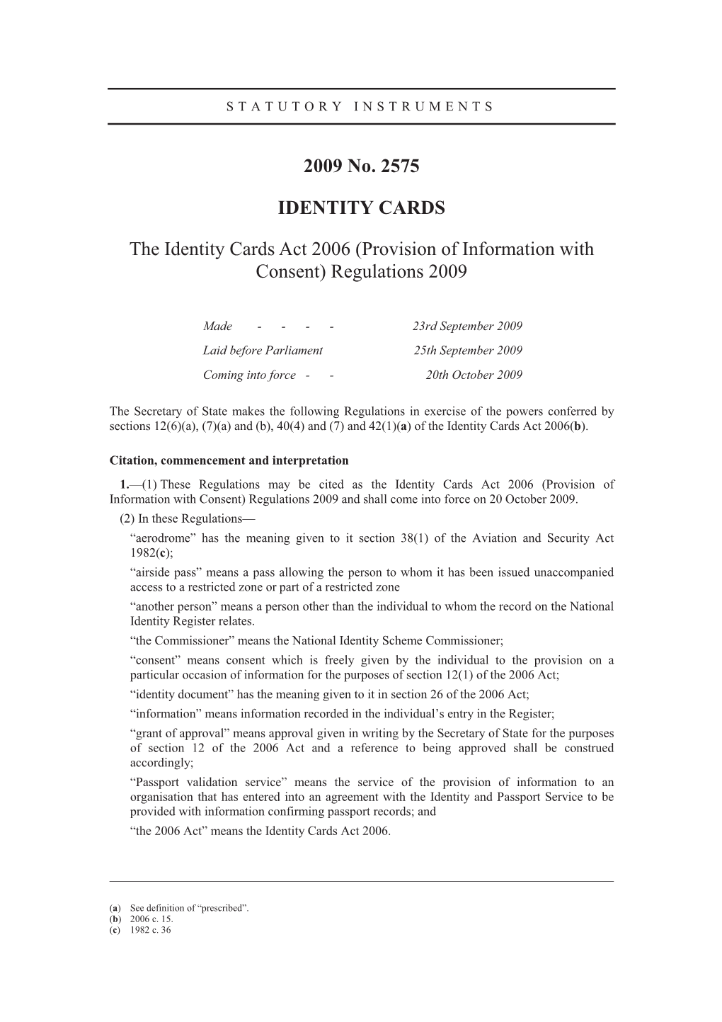 Regulations 2009