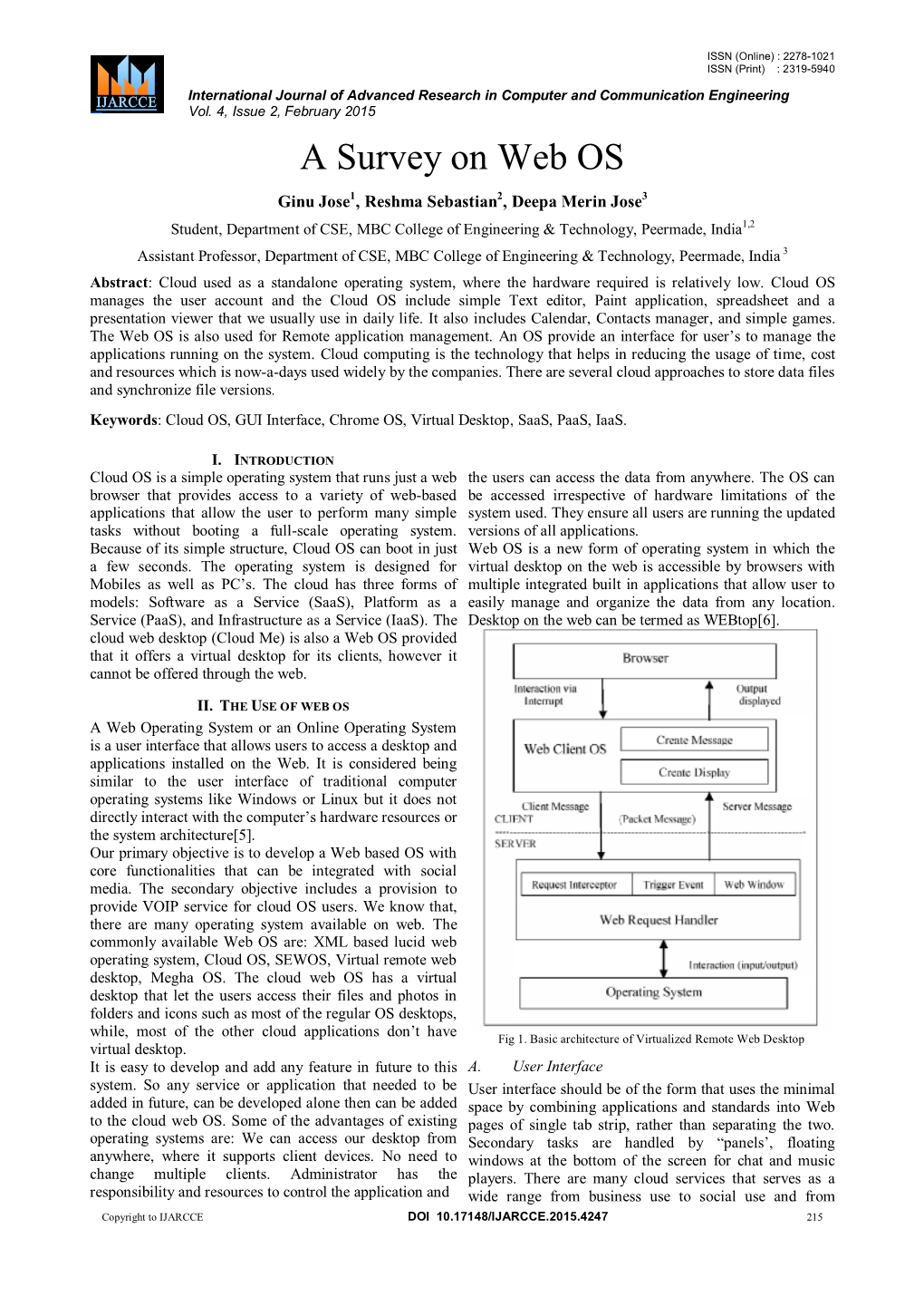 A Survey on Web OS