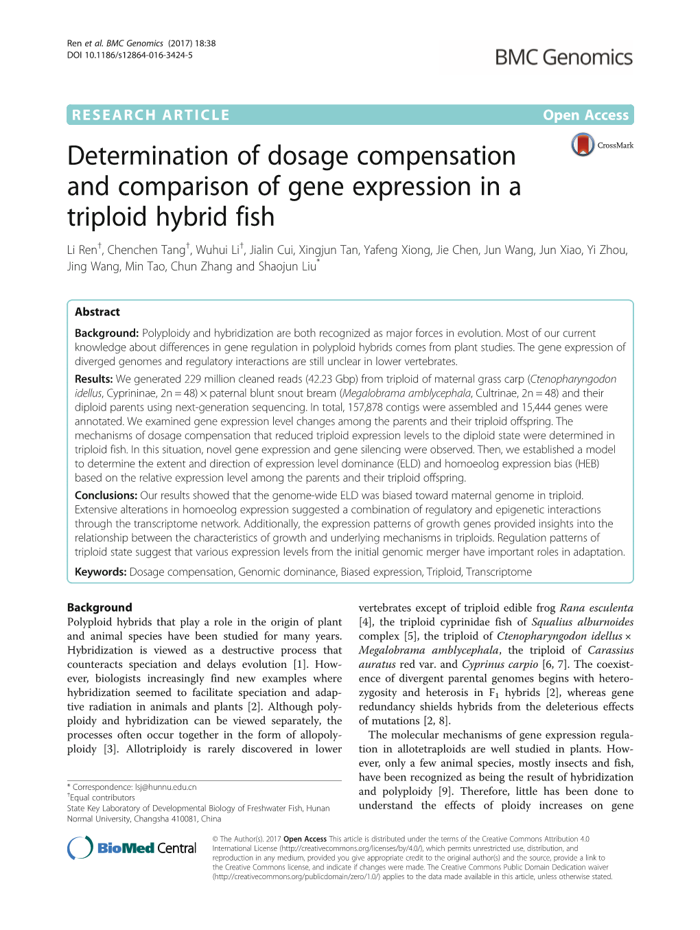 Determination of Dosage Compensation and Comparison Of