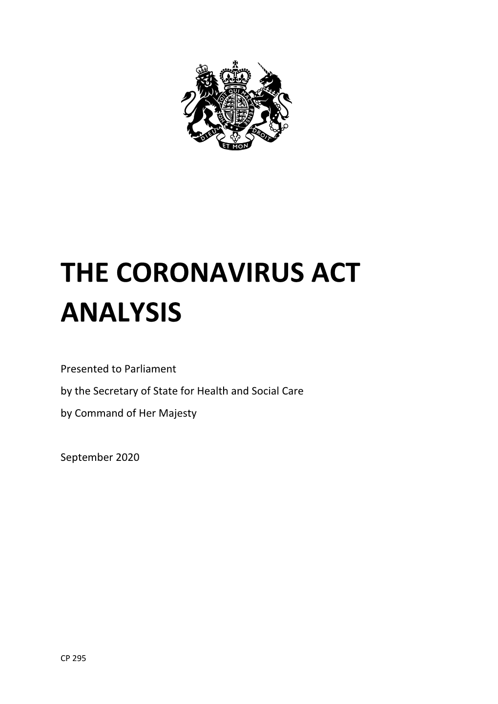The Coronavirus Act Analysis