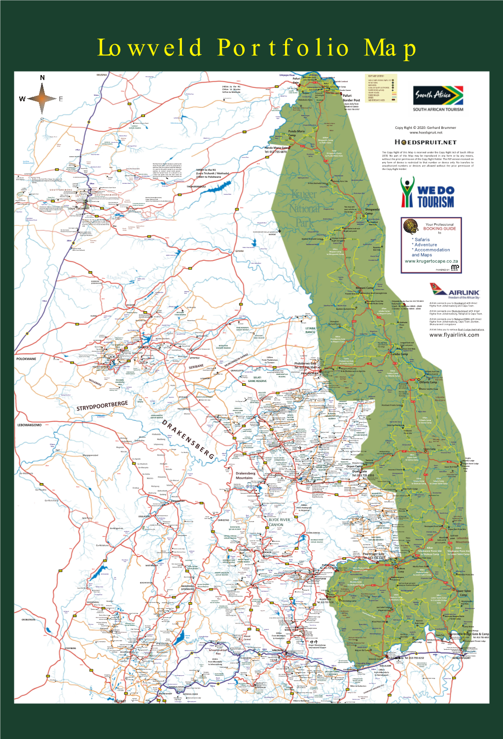 Lowveld & Kruger National Park Map 2020