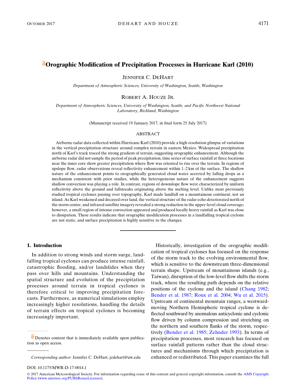 Orographic Modification of Precipitation Processes In