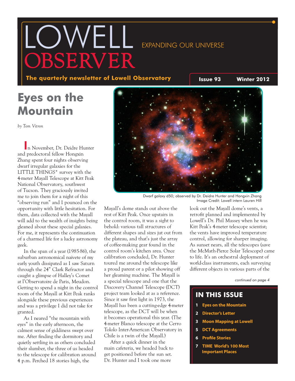 LOWELL OBSERVER | Winter 2012