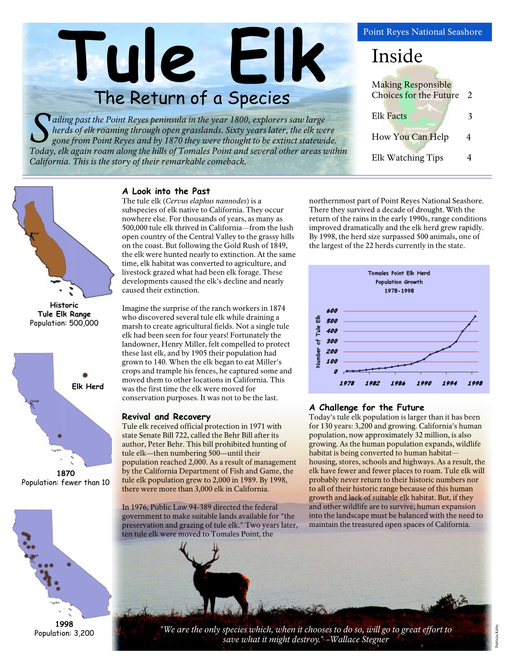 Resource Newsletter: Tule Elk: the Return of a Species