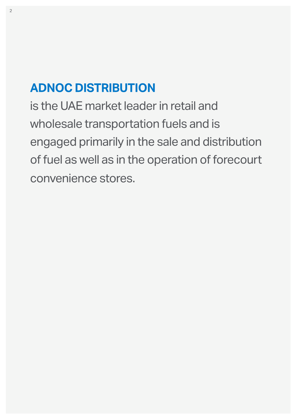 ADNOC DISTRIBUTION Is the UAE Market Leader in Retail And