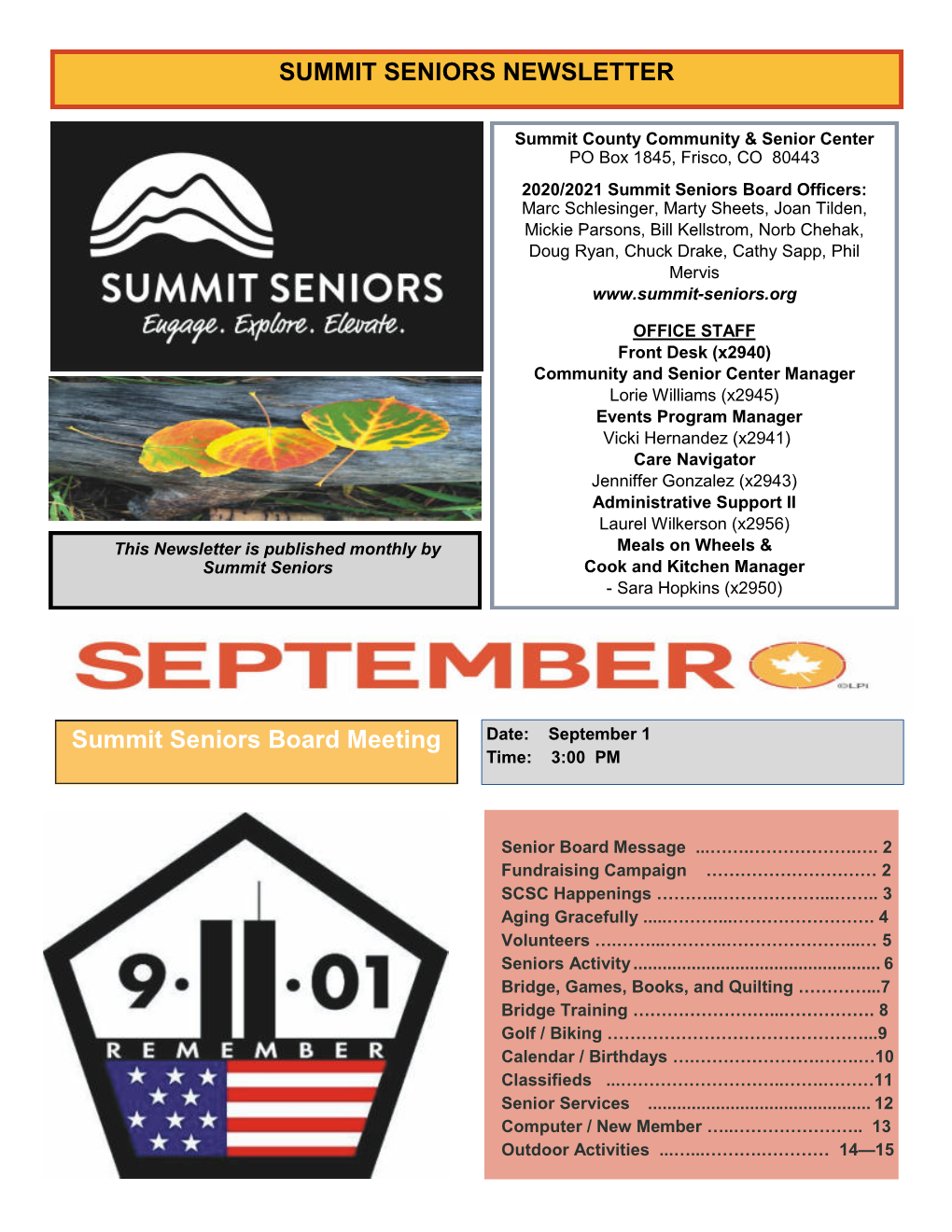 Summit Seniors Newsletter