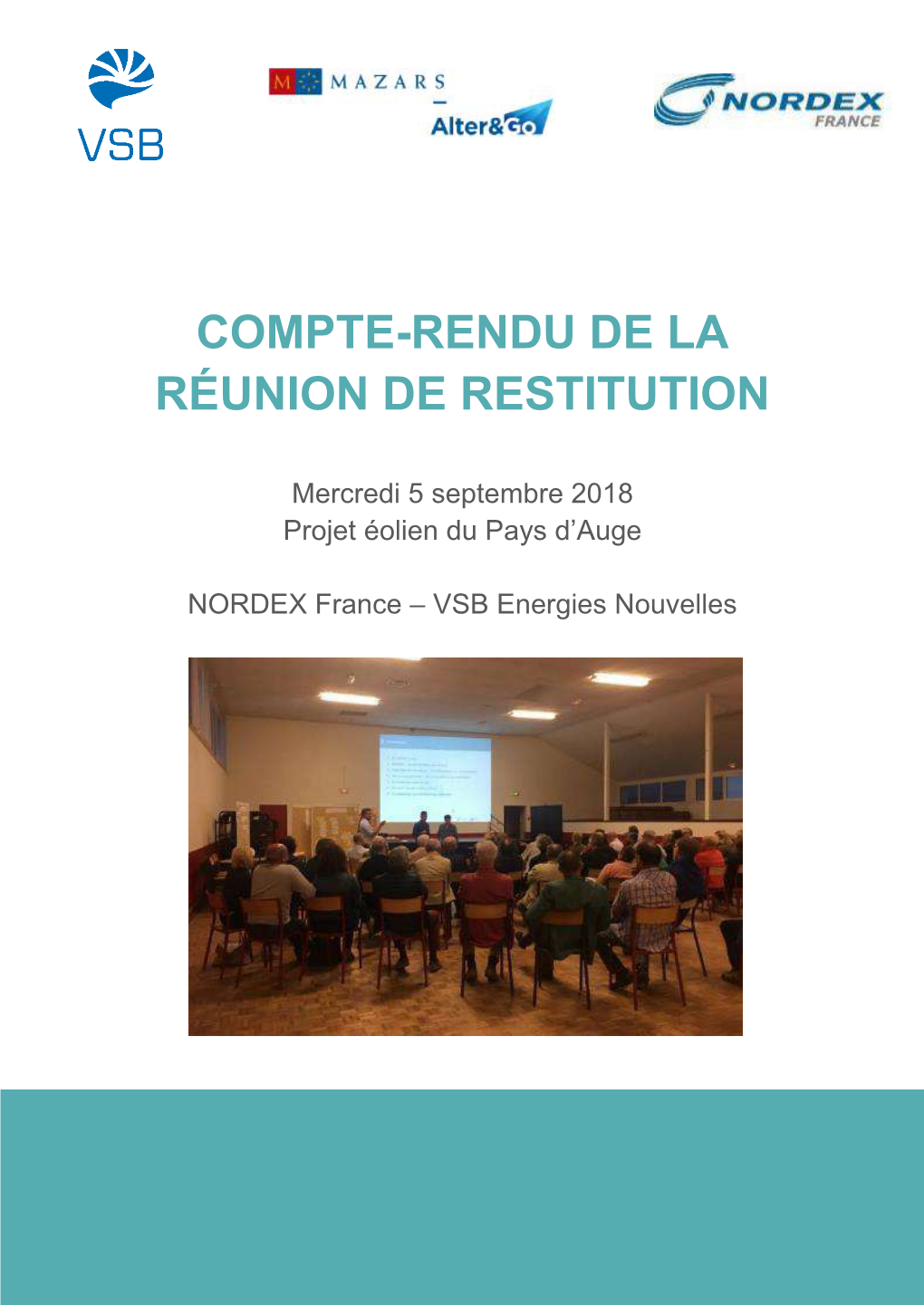 Compte-Rendu De La Réunion De Restitution