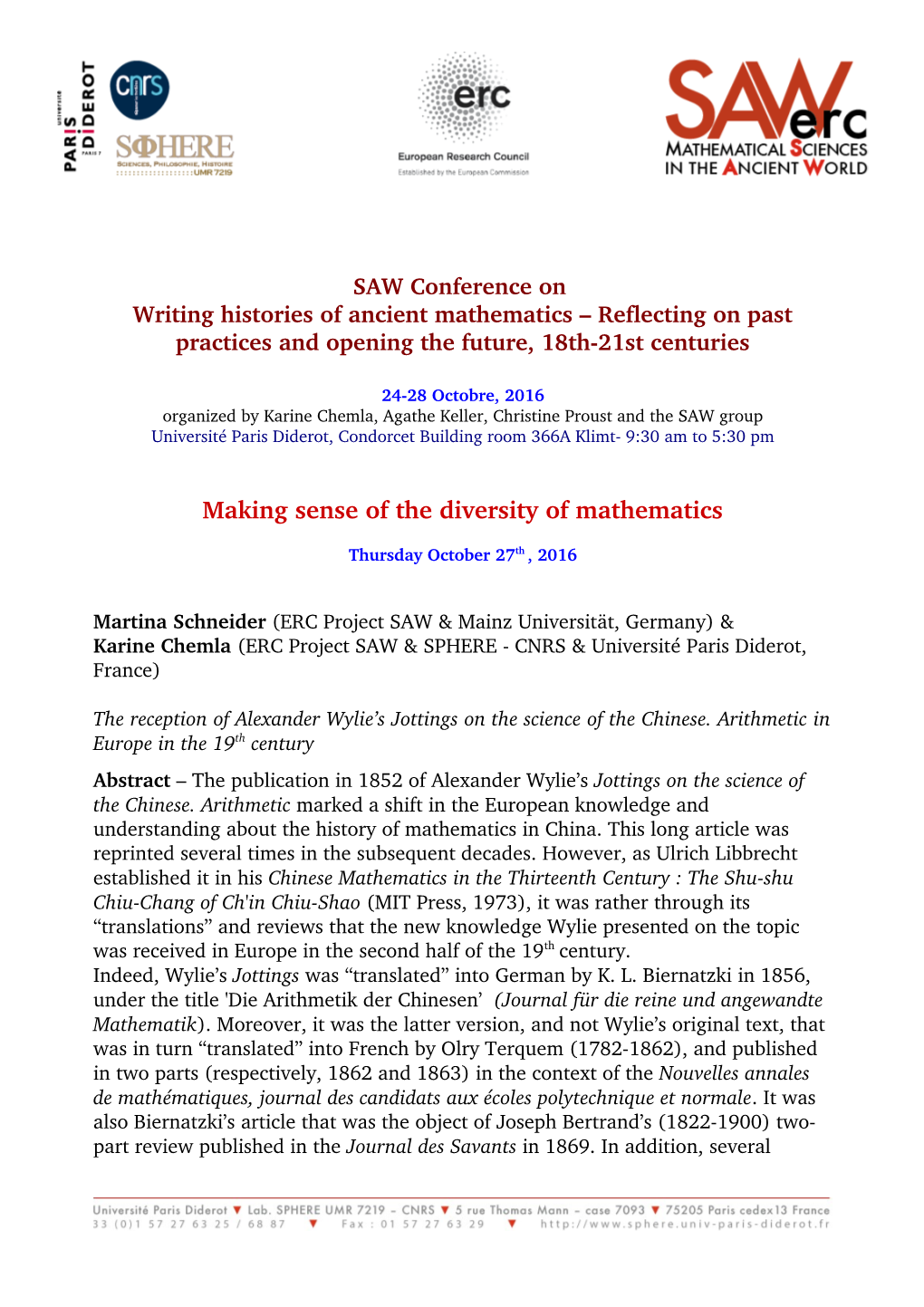 Making Sense of the Diversity of Mathematics