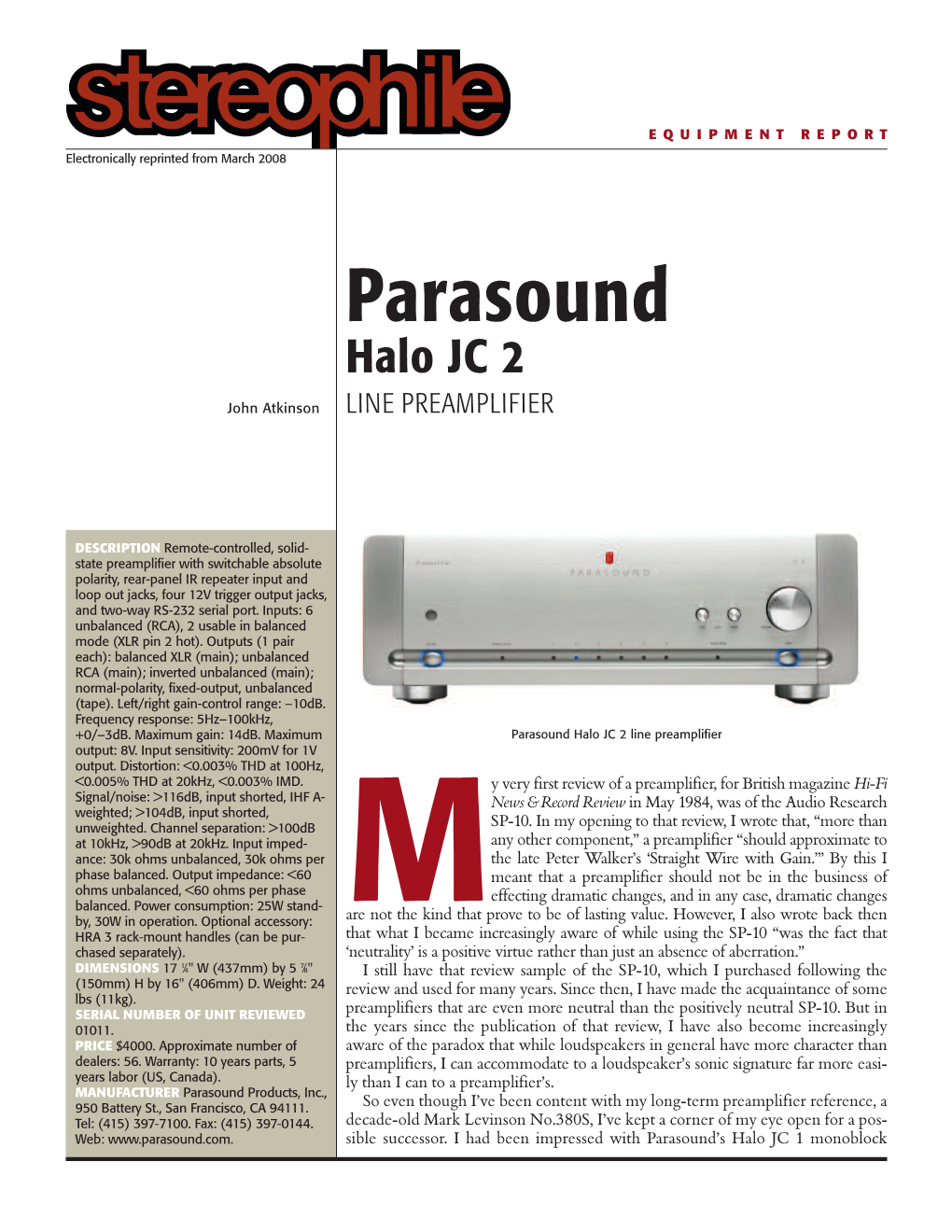 Jc2stereophilereview.Pdf