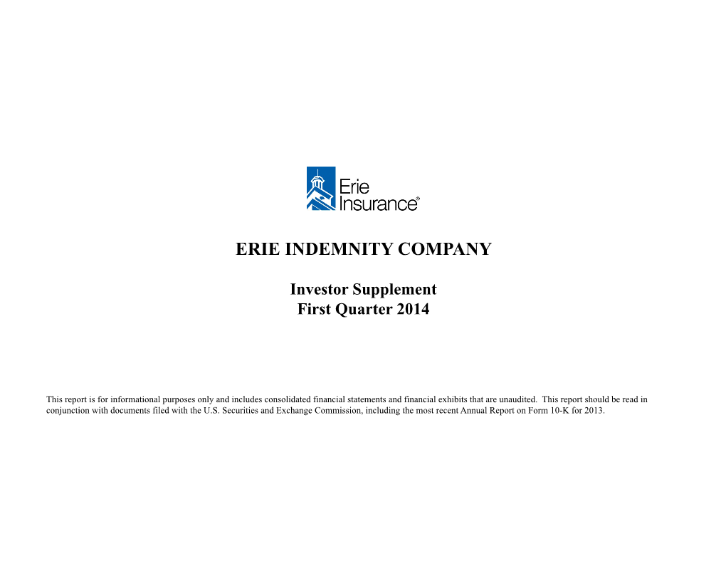 ERIE Investor Supplement 03.31.2014