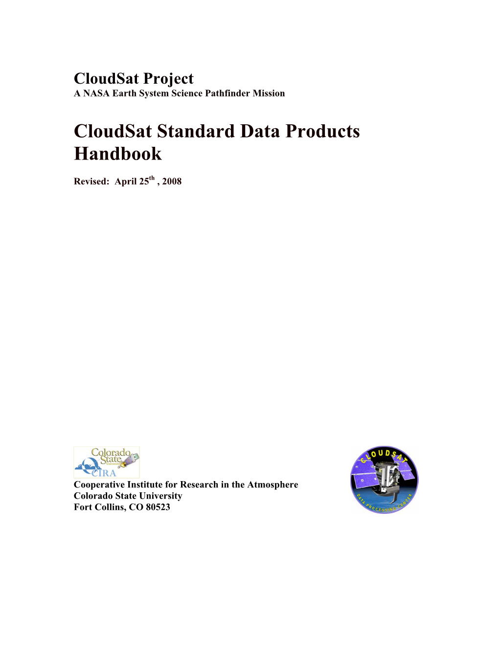Cloudsat Data Users Handbook