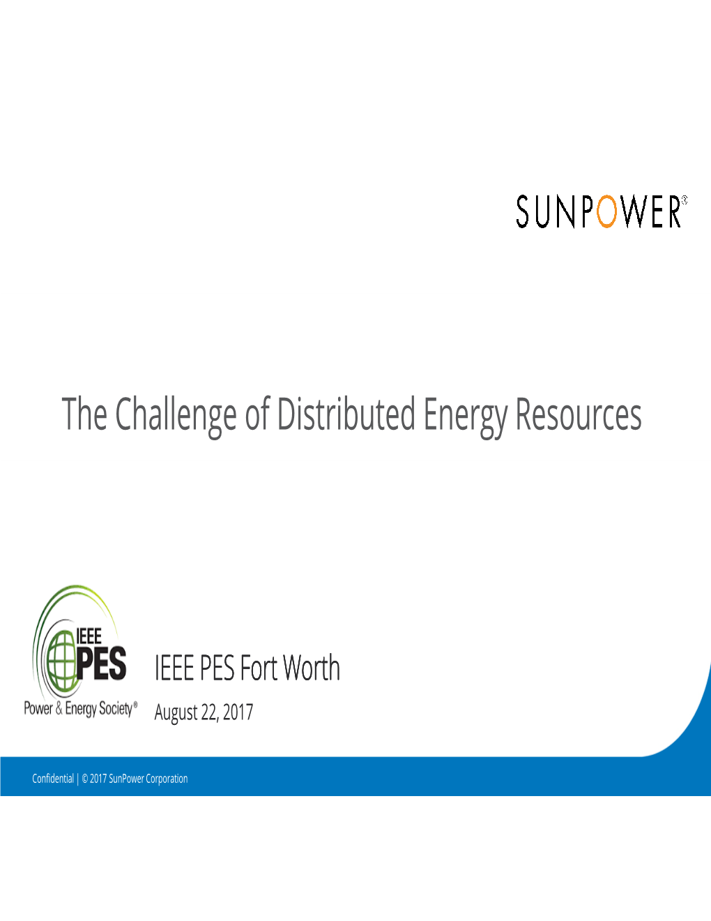 The Challenge of Distributed Energy Resources