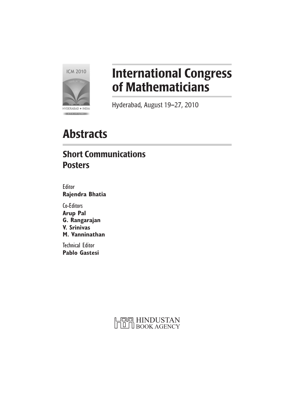 International Congress of Mathematicians