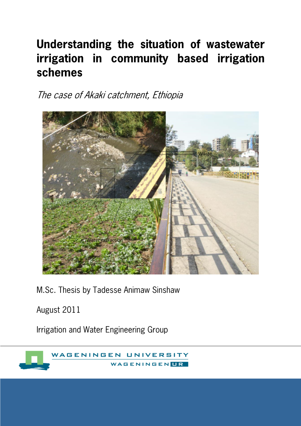 Understanding the Situation of Wastewater Irrigation in Community Based Irrigation Schemes