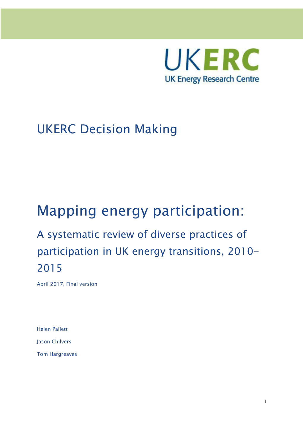 Mapping Energy Participation