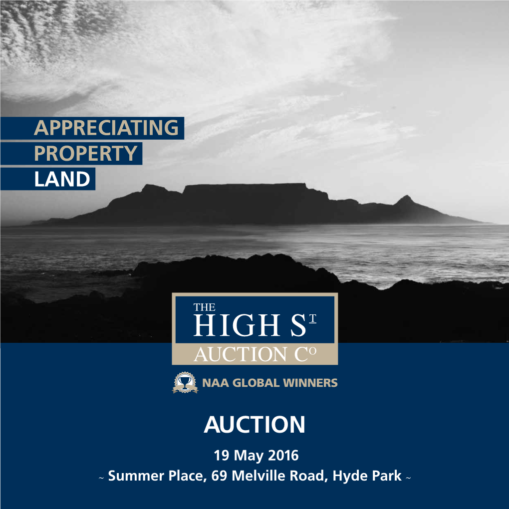 AUCTION 19 May 2016 Summer Place, 69 Melville Road, Hyde Park HIGH STREET TV