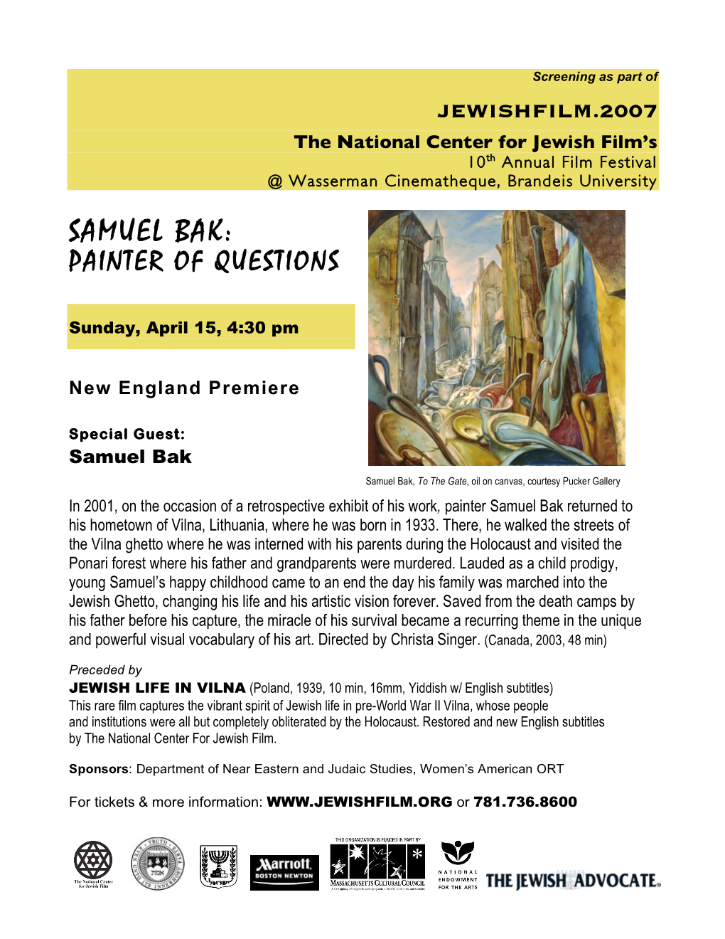 Samuel Bak: Painter of Questions